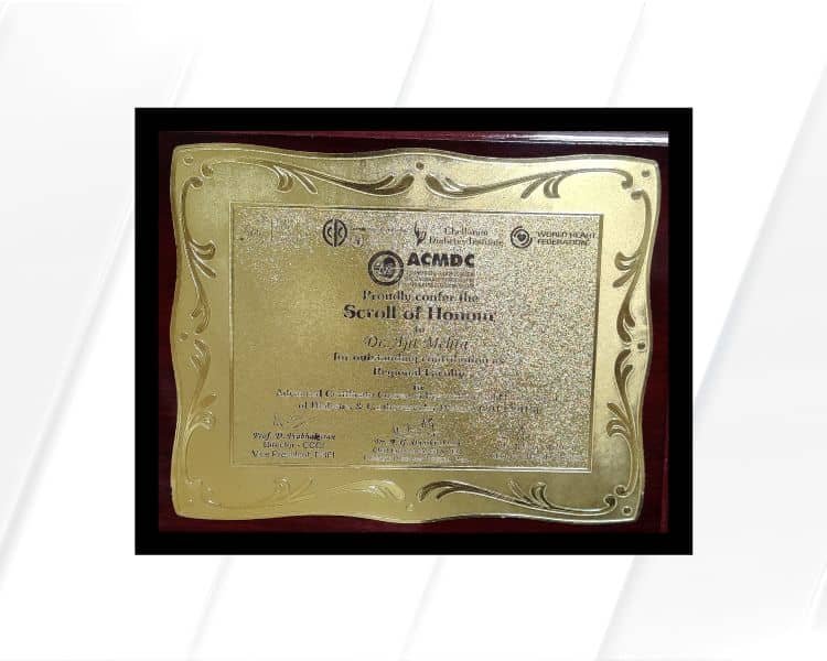 Dr. Mehta Achievement 3